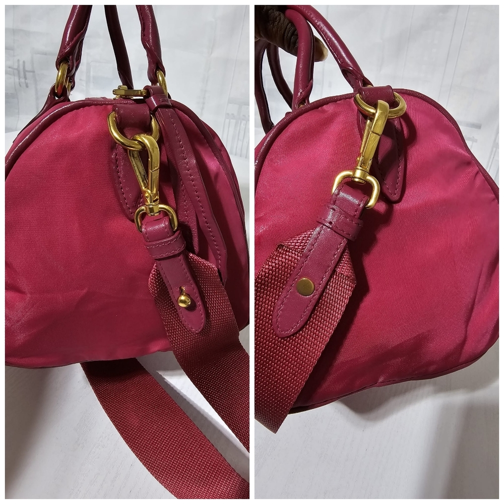Prada Bauletto Baguettes Nylon Bag Pink - Picture 9 of 13